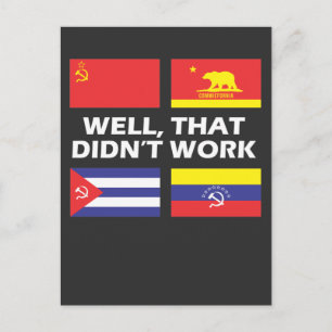 Socialism fungerar inte mot socialismen kommunism vykort