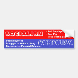 Socialism vs. kapitalismbildekal bildekal