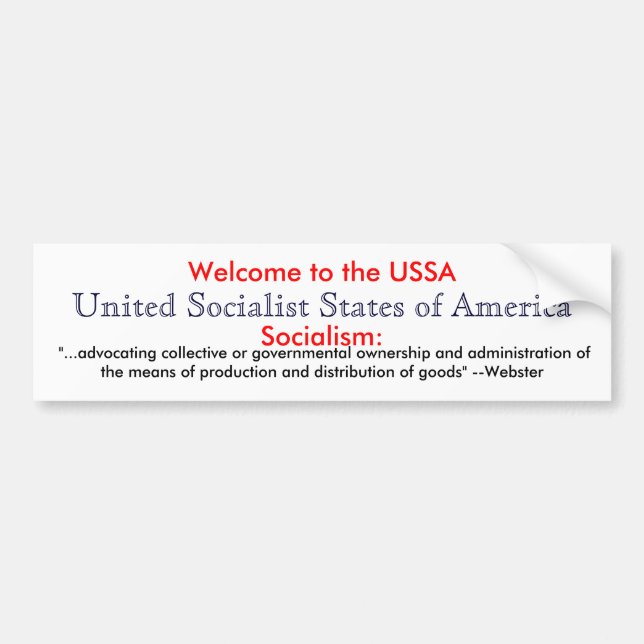 Socialismdefinition Bildekal (Framsidan)