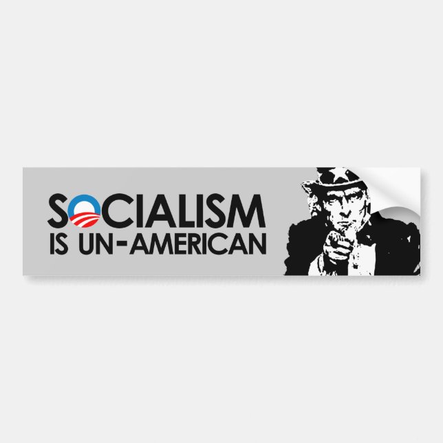 Socialismen är un-Amerikanen Bildekal (Framsidan)