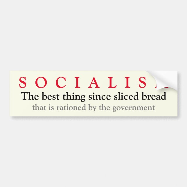 Socialismen Bumper Sticker Bildekal (Framsidan)