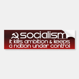 Socialismen dödar ambition (bildekalet) bildekal