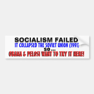 Socialismen FÖRSTÖRDA USSR så Obama ÖNSKAR DEN Bildekal