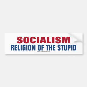 Socialismen Religion of the Stupid Bildekal