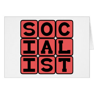 Socialist, politisk tillhörighet hälsningskort