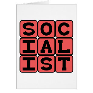 Socialist, politisk tillhörighet hälsningskort