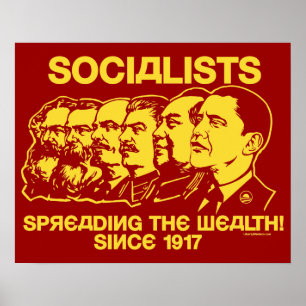 Socialister: Fördelning av rikedomen! Affisch