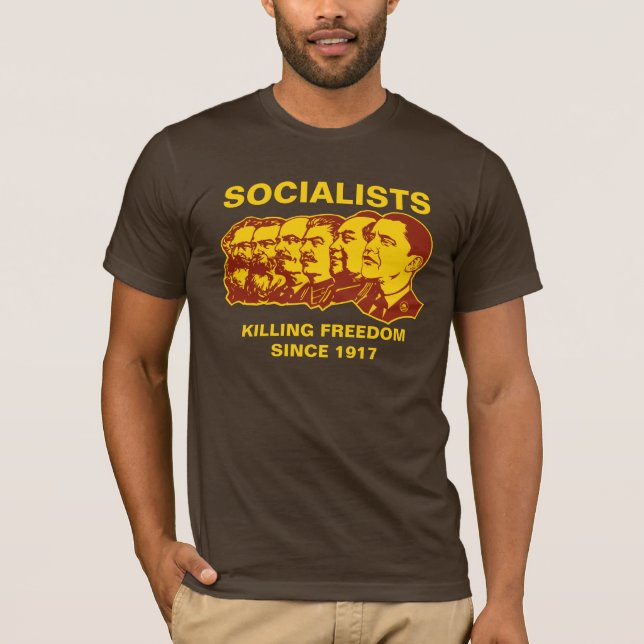 Socialister: Obammunist anpassade! T Shirt (Framsida)