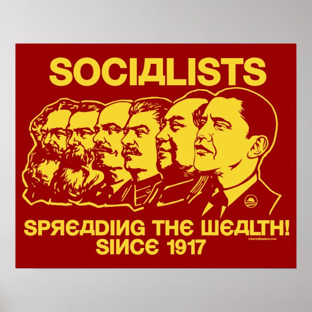 Socialister: Sprida rikedomen! Poster (Framsidan)