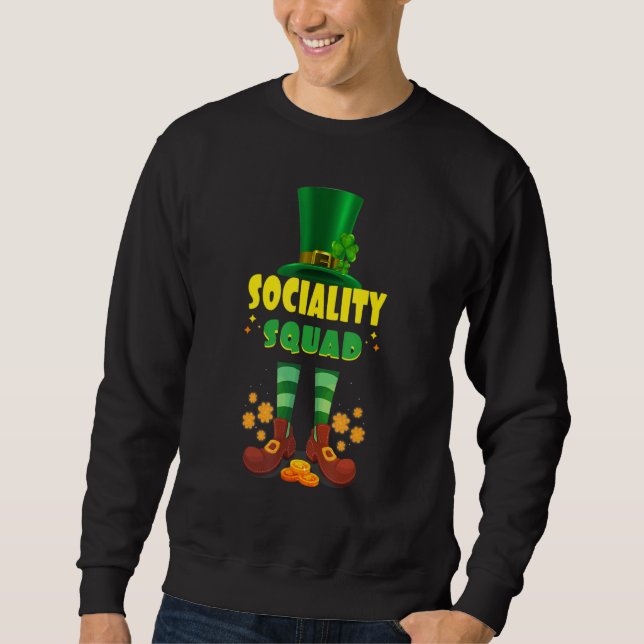 Socialistfack Funny Irish St Patrick Day Lång Ärmad Tröja (Framsida)