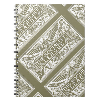 Socialistisk anteckningsbok för ligalogotypbeige