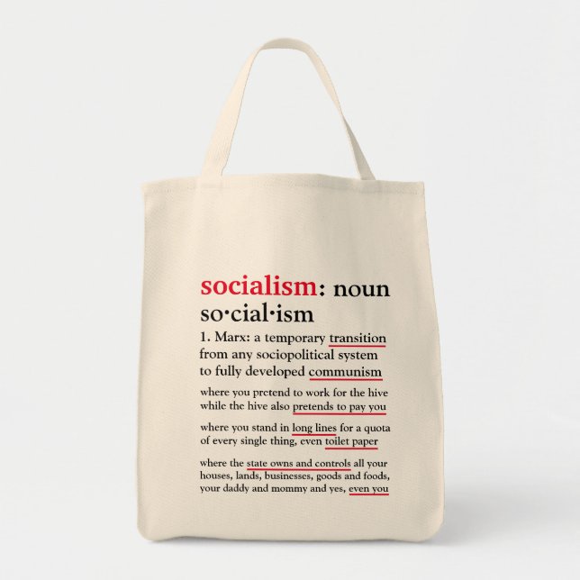 Socialistisk bestämd säck tygkasse (Framsidan)