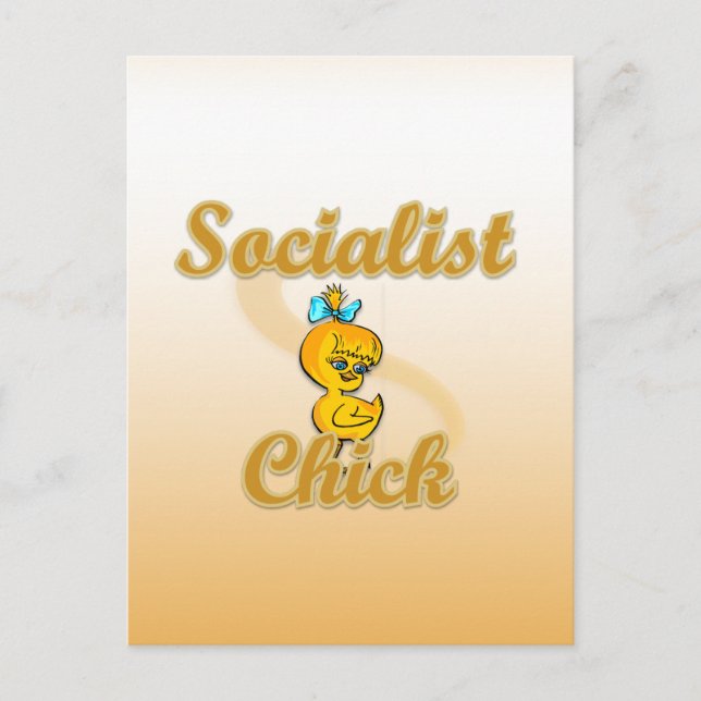 Socialistisk Chick Vykort (Framsida)