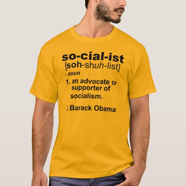 socialistisk definition t-shirt (Framsida)