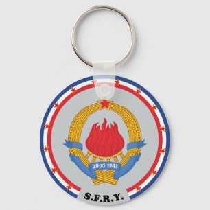Socialistisk Federal Republic of Yugoslavia Emblem Nyckelring
