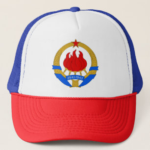 Socialistisk Federal Republic of Yugoslavia Emblem Truckerkeps