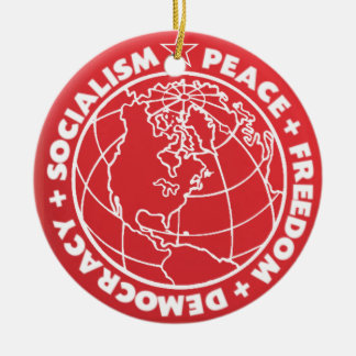 Socialistisk fredprydnad julgransprydnad keramik
