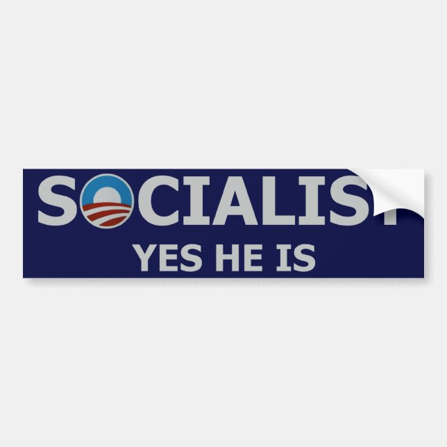 Socialistisk Obama bildekal (Framsidan)
