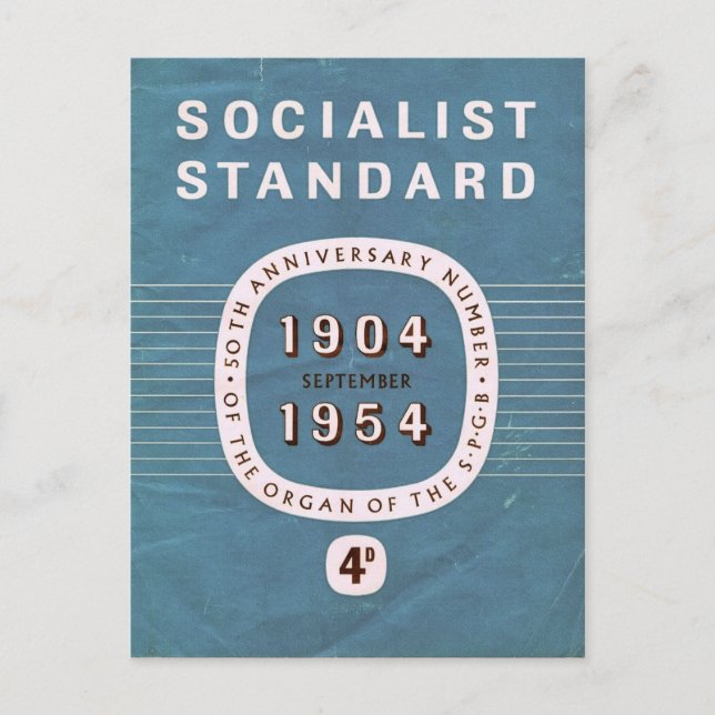 Socialistisk standard 50-årsdag vykort (Framsida)