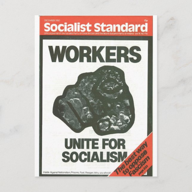 Socialistisk standard december 1980 vykort (Framsida)