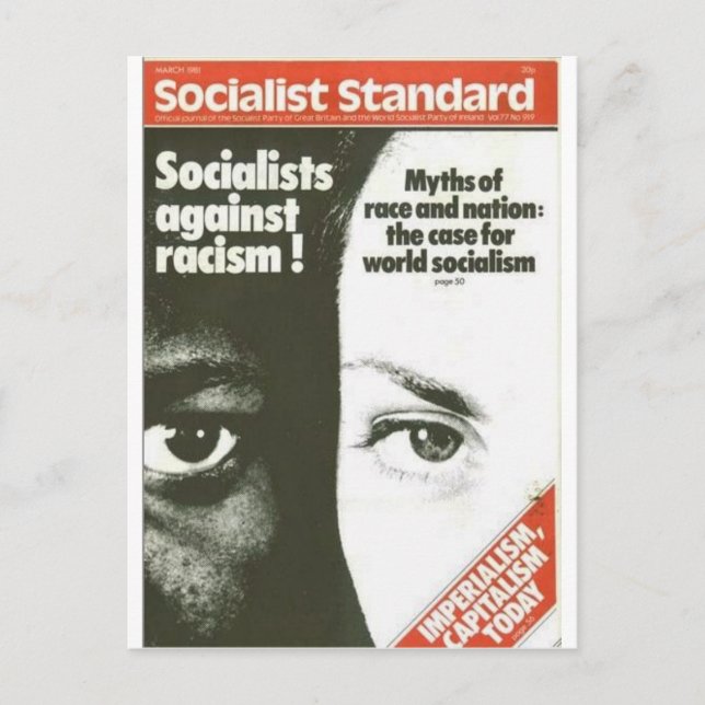 Socialistisk standard mars 1981 vykort (Framsida)