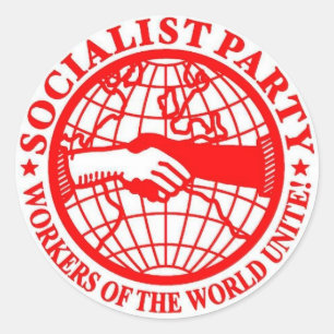Socialistiska Partyet USA Runt Klistermärke