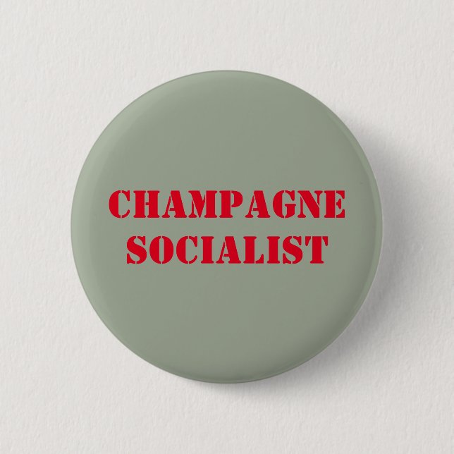 Socialistiskt emblem för champagne knapp (Framsida)