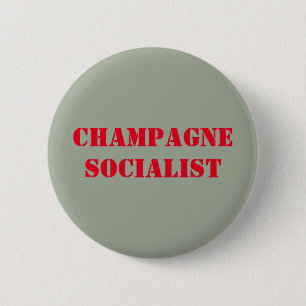 Socialistiskt emblem för champagne knapp