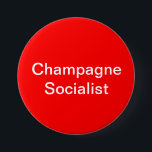 Socialistiskt emblem för champagne knapp<br><div class="desc">Den röda revolutionen (för vin).</div>