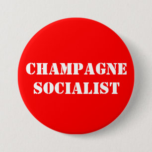 Socialistiskt emblem för champagne knapp