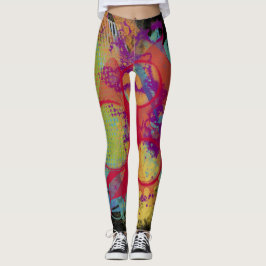 Socialite Colorful Grunge Splatter Leggings