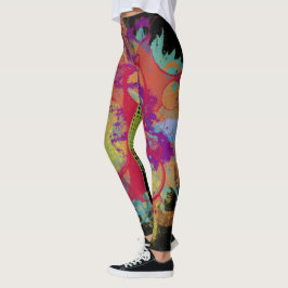 Socialite Colorful Grunge Splatter Leggings