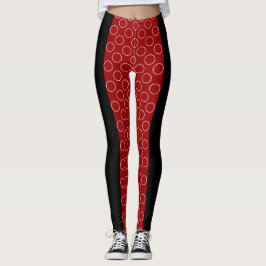 Socialite Red Circles Mönster Leggings