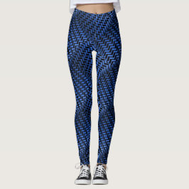 Socialite Vild Blue Zig Zag Mönster Leggings