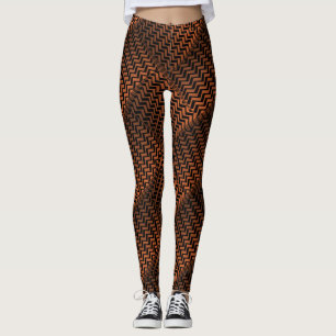 Socialite Vild Bronze Zig Zag Mönster Leggings