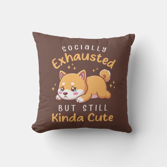 Socially Exhausted But Still Cute - Shiba Inu Kudde (Framsida)
