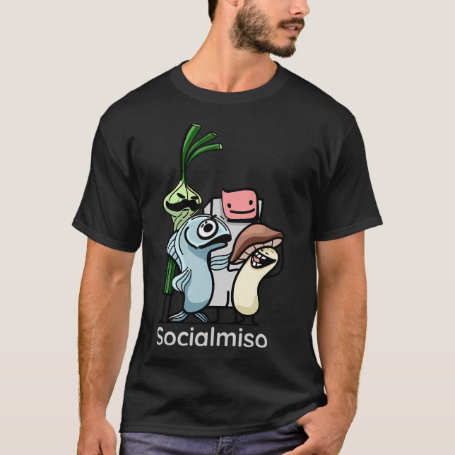 Socialmiso â€“ Excentriska Miso Soppa Karaktärer T Shirt (Framsida)