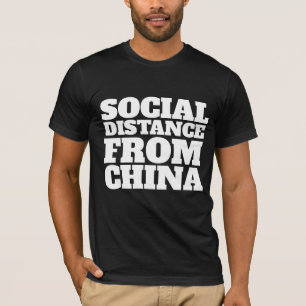 SOCIALT AVSTÅND FRÅN KINA T-SHIRTAR TEES T SHIRT