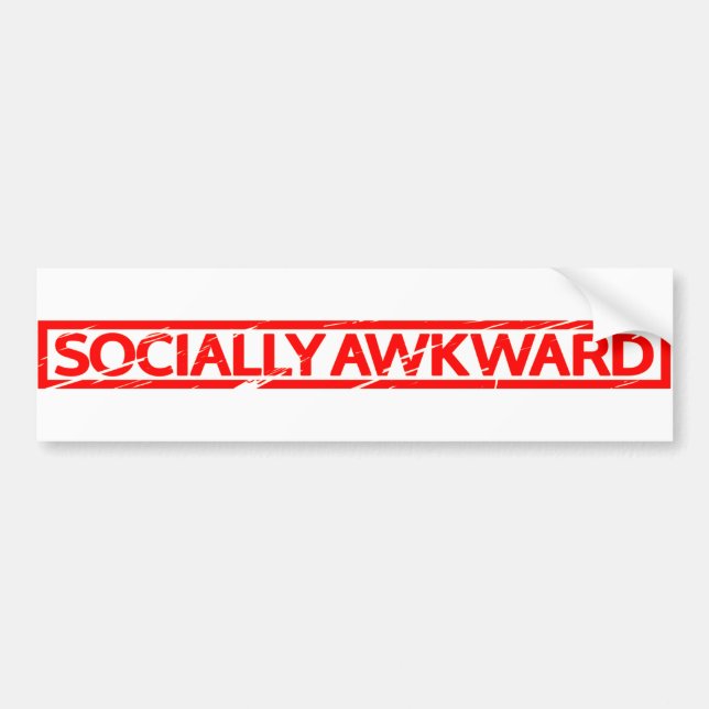 Socialt Awkward Frimärke Bildekal (Framsidan)