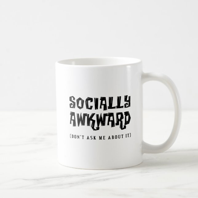 Socialt Awkward Funny Mug Kaffemugg (Höger)