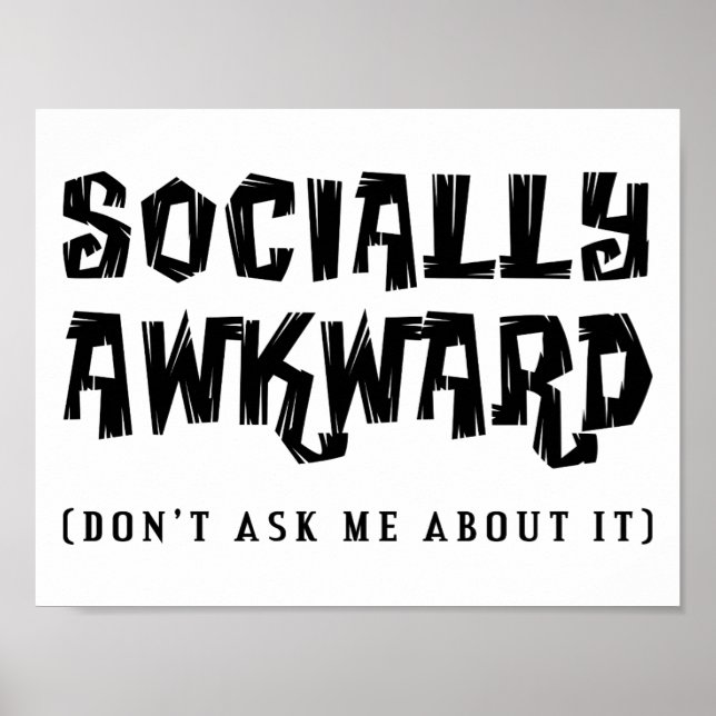 Socialt Awkward Funny Poster (Framsidan)
