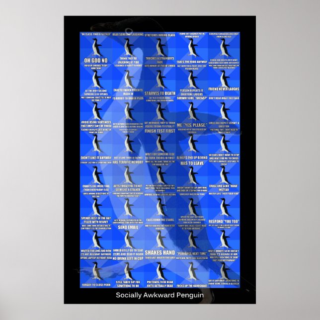 Socialt Awkward Penguin poster (Framsidan)