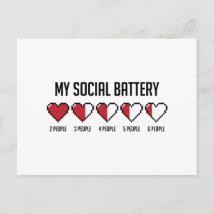 Socialt Batteri 1 Vykort