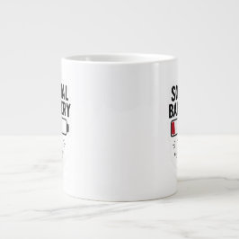 Socialt Batteri Låg Specialmugg | Rolig Introvert Jumbo Mugg