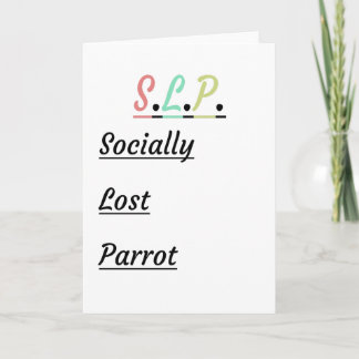 Socialt Borttappad Parrot | Humous SLP Gift Kort