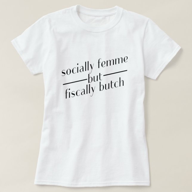 socialt femme men fiscally snaggning tee shirt (Design framsida)