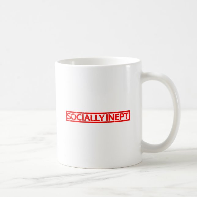 Socialt Inept Frimärke Kaffemugg (Höger)