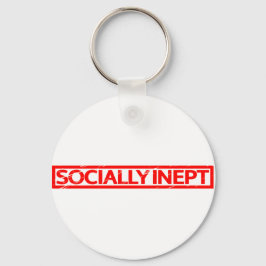 Socialt Inept Frimärke Nyckelring