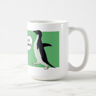 Socialt konstig pingvinmugg kaffemugg
