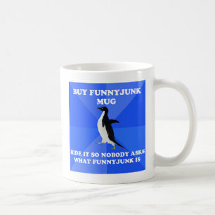 Socialt konstig pingvinmugg kaffemugg